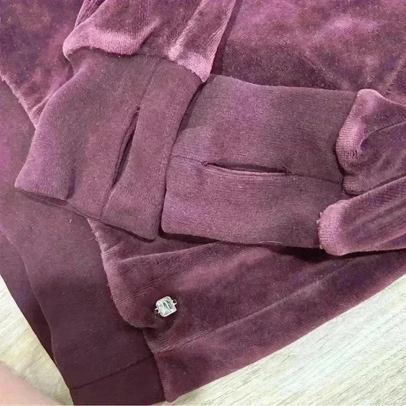 Fabletics Liane Long Sleeve Velour Sweatshirt Pullover Purple Crew Neck Size S - Picture 5 of 7
